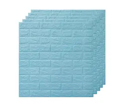 دیوارپوش فومی پشت چسبدار 70*77 (طرح آّبی روشن)
