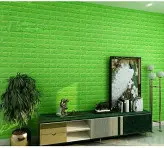 دیوارپوش فومی پشت چسبدار70*77 (طرح سبز)