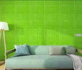 دیوارپوش فومی پشت چسبدار70*77 (طرح سبز)