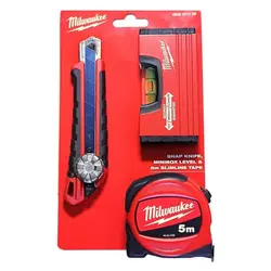 ست 3 عددی ( کاتر، متر، تراز) میلواکی مدل 4932471129