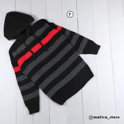 هودی بافت لش راه راه