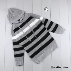 هودی بافت لش راه راه