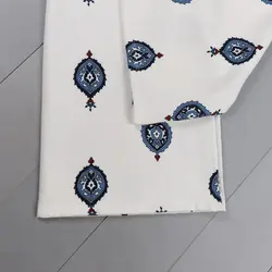 شلوار طرح ترمه آبی