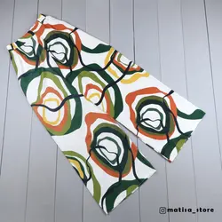 شلوار بگ طرح سبز زمینه سفید