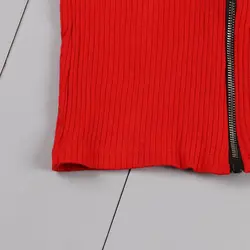 بلوز جلو زیپ یقه قایقی