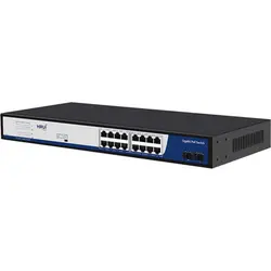 سوئیچ POE شانزده پورت HRUI مدل HR901-AFG-162S