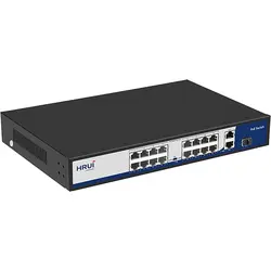 سوئیچ POE شانزده پورت HRUI مدل HR901-AF-1621GS-200