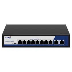 سوئیچ POE هشت پورت HRUI مدل HR900-AFG-82N