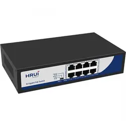 سوئیچ POE هشت پورت HRUI مدل HR900-AXG-80N