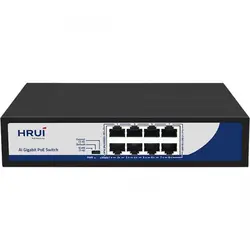 سوئیچ POE هشت پورت HRUI مدل HR900-AXG-80N