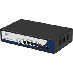 سوئیچ POE چهار پورت HRUI مدل HR901-AXG-42NS