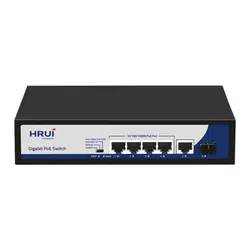 سوئیچ POE چهار پورت HRUI مدل HR901-AXG-411NS-120