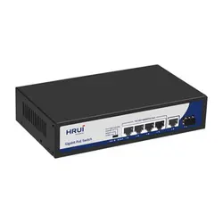 سوئیچ POE چهار پورت HRUI مدل HR901-AXG-411NS-120