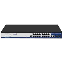 سوئیچ POE شانزده پورت HRUI مدل HR-AFGM-1622S-300