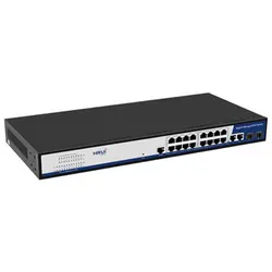 سوئیچ POE شانزده پورت HRUI مدل HR-AFGM-1622S-300