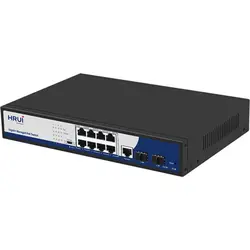 سوئیچ POE هشت پورت HRUI مدل HR901-AFGM-82NS