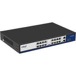 سوئیچ POE شانزده پورت HRUI مدل HR901-AF-1621GS-300