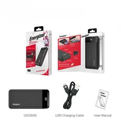 پاوربانک انرجایزر مدل UE20058 ظرفیت 20000 میلی آمپرساعت