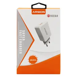 شارژر دیواری سوپر فست شارژ آرسون مدل AN-W3A به همراه کابل تایپ سی