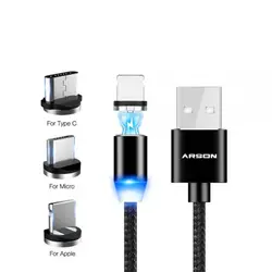 کابل تبدیل USB به Micro-USB / Lightning / USB-C آرسون مدل AN-M33 طول ۱ متر