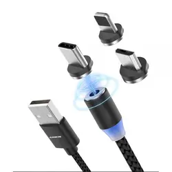 کابل تبدیل USB به Micro-USB / Lightning / USB-C آرسون مدل AN-M33 طول ۱ متر