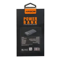 پاوربانک آرسون مدل AN-PD88 ظرفیت ۱۰,۰۰۰ میلی آمپر ساعت