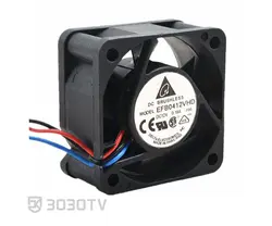 فن آکسیال ۴ در ۴ سانتی متر ۰.۱۸ آمپر ۱۲ ولت دلتا مدل EFB0412VHD