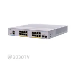 سوییچ شبکه +PoE گیگابیتی 16 پورت سیسکو مدل CBS350-16P-2G