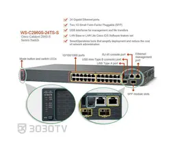سوییچ شبکه گیگابیتی 24 پورت سیسکو مدل WS-C2960S-24TS-S