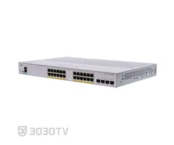 سوییچ شبکه +PoE گیگابیتی 24 پورت سیسکو مدل CBS350-24P-4X