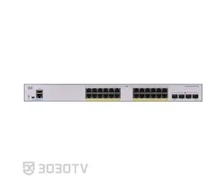 سوییچ شبکه +PoE گیگابیتی 24 پورت سیسکو مدل CBS350-24P-4X