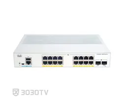 سوییچ شبکه +PoE گیگابیتی 16 پورت سیسکو مدل C1000-16FP-2G-L