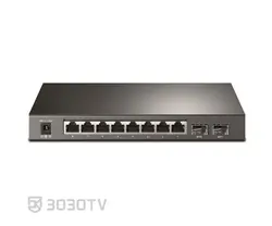 سوییچ شبکه PoE گیگابیتی ۱۰ پورت تی پی لینک مدل T1500G-10PS