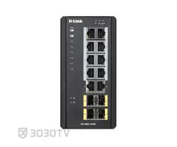 سوییچ شبکه صنعتی PoE گیگابیتی ۱۴ پورت دی لینک مدل DIS-300G-14PSW