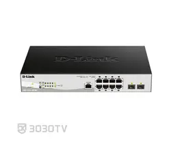 سوییچ شبکه PoE گیگابیتی ۱۰ پورت دی لینک مدل DGS-1210-10P/ME