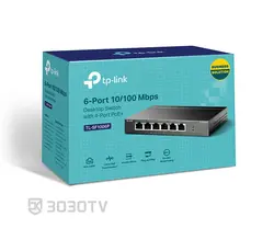 سوییچ شبکه +PoE شش پورت تی پی لینک مدل TL-SF1006P