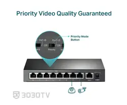 سوییچ شبکه +PoE نه پورت تی پی لینک مدل TL-SF1009P