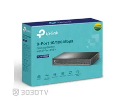 سوییچ شبکه +PoE نه پورت تی پی لینک مدل TL-SF1009P