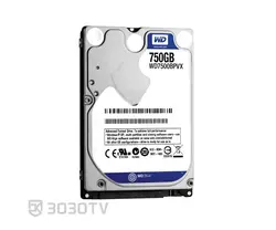 هارددیسک اینترنال 750 گیگابایت آبی وسترن دیجیتال مدل 7500BPVX