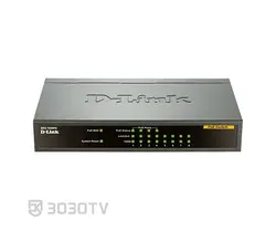 سوییچ شبکه PoE هشت پورت دی لینک مدل DES-1008PA