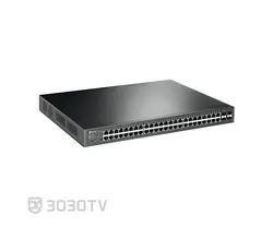 سوییچ شبکه PoE گیگابیتی ۵۲ پورت تی پی لینک مدل T1600G-52PS