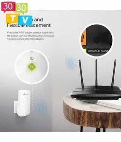 گسترش دهنده شبکه بی‌سیم دو بانده تی پی لینک مدل RE200