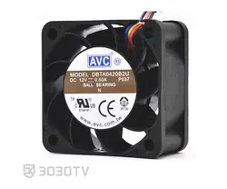 فن ۴ در ۴ سانتی متر ۰.۵ آمپر ۱۲ ولت AVC مدل DBTA0420B2U