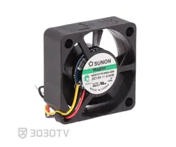 فن آکسیال ۳ در ۳ سانتی متر ۰.۴۴ آمپر ۱۲ ولت SUNON مدل HA30101V3-000U-G99