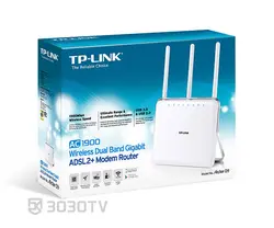 مودم روتر +ADSL2 دو باند بی‌ سیم AC1900 تی پی لینک مدل Archer D9