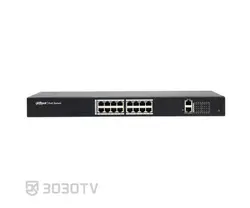 سوییچ شبکه PoE هجده پورت داهوا مدل DH-PFS4018-16P-250