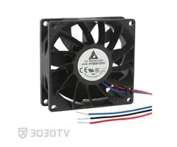 فن آکسیال ۸ در ۸ سانتی متر ۰.۶ آمپر ۱۲ ولت دلتا مدل FFB0812SH