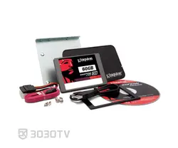 حافظه اینترنال SSD ظرفیت 60 گیگابایت کینگستون مدل SKC300S3B7A به همراه کیت ارتقا