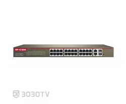 سوییچ شبکه PoE بیست و شش پورت آی پی کام مدل S3300-26-PWR-M