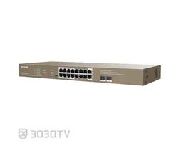 سوییچ شبکه PoE گیگابیتی ۱۸ پورت آی پی کام مدل G1118P-16-250W